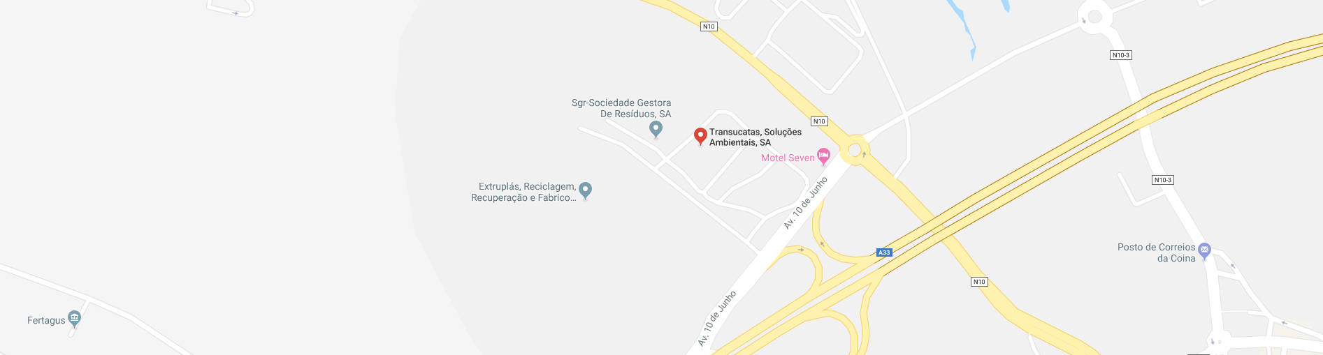 Mapa de localização da Transucatas